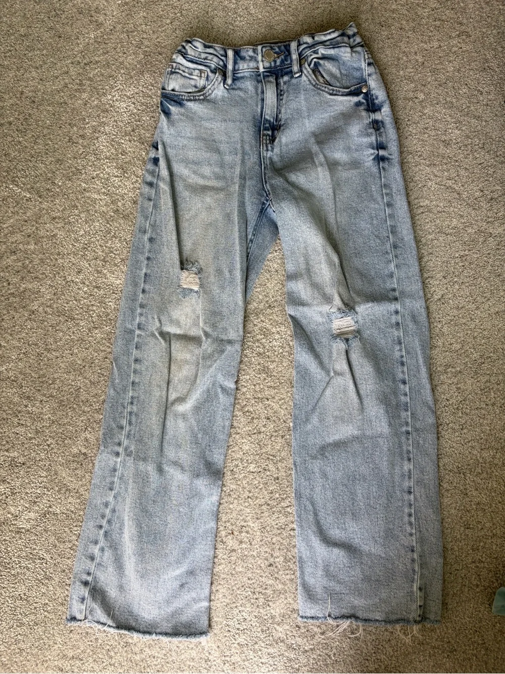 Art Class Light Wash Girl’s Straight Leg Jeans - Light Blue